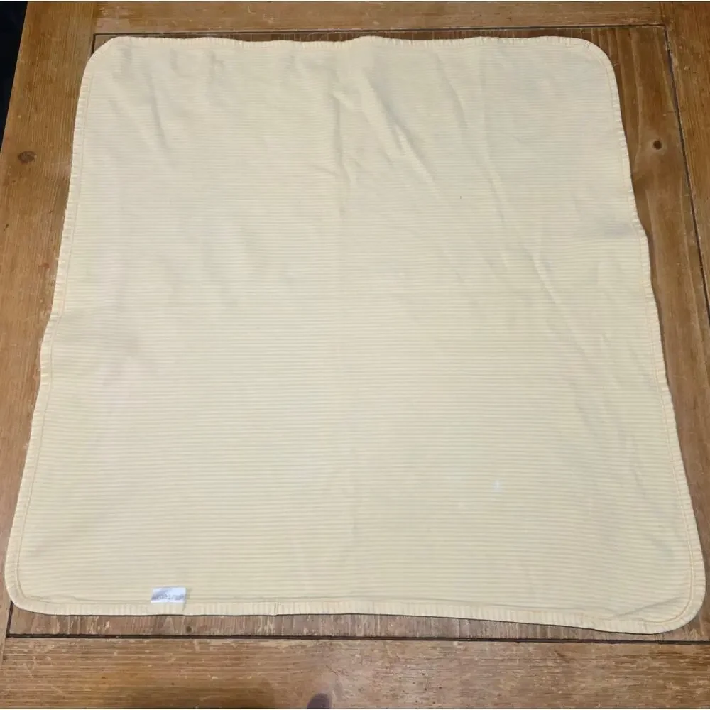 Carter's Vintage EMU Namae Blue Dog Airplane Baby Blanket Blue Yellow 28 X 34